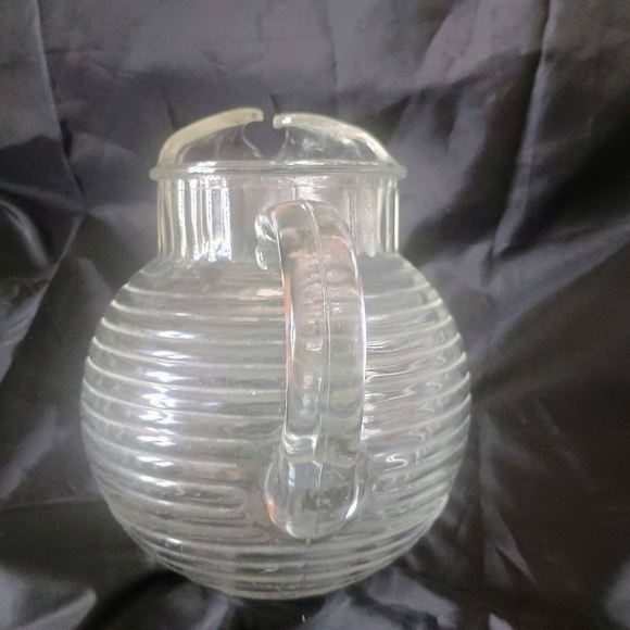 Anchor Hocking Ribbed Glass Pitcher - Picture 3 of 5